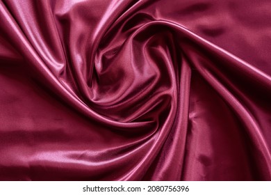 Wrinkle Dark Red Satin Cloth Texture Background