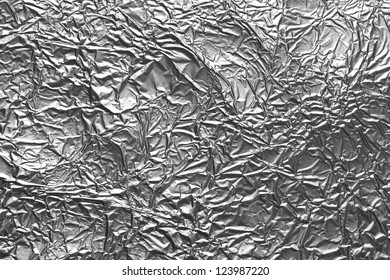 Wrinkled Aluminum Foil Texture Background Light Stock Photo 123987220 ...