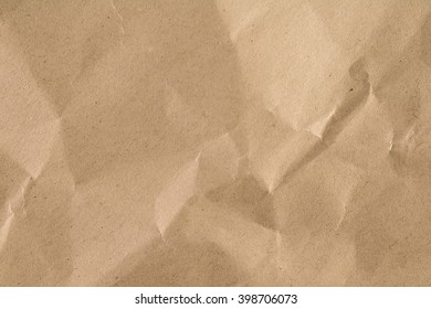 Wrinkled Brown Paper Background