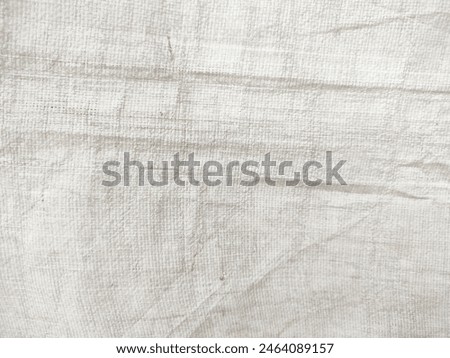 wrinkled white mat thread background. close up of clean linen texture - material sample. white abstract