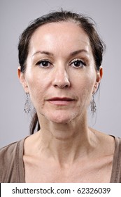 Wrinkled Woman In Her 40's, Highly Detailed Portrait