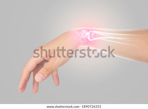 wrist bones\
injury gray background wrist\
pain