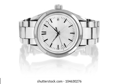 Wrist Watch Isolated On White Background.