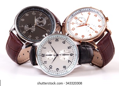 Wrist watch isolated on white background. - Shutterstock ID 343320308