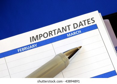 Write Down Some Important Dates In The Notebook