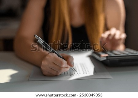 Write an exam, complete a test and count on a calculator