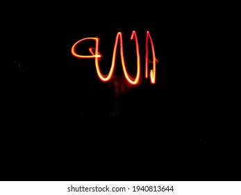 write lafadz allah with light