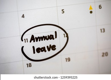 Writing Calendar Annual Leave