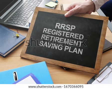 Writing note shows the text RRSP Registered Retirement Saving Plan