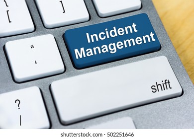 Written Word Incident Management On Blue Keyboard Button