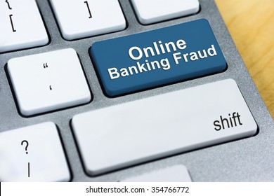 Written word Online Banking Fraud on red keyboard button. Online Protection and Internet Security Concept. - Shutterstock ID 354766772