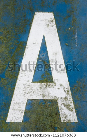 Similar – Letter A on a sign