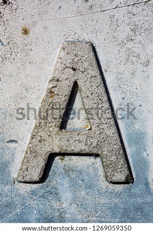 Similar – Letter A on a sign