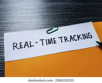 The writting real - time tracking on table background.