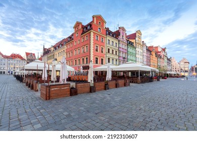 Wroclaw. Old Market Square On A Sunny Morning.