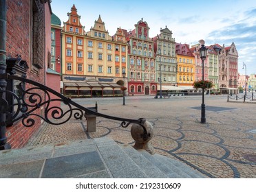 Wroclaw. Old Market Square On A Sunny Morning.