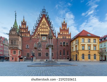 Wroclaw. Old Market Square On A Sunny Morning.