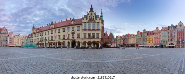 Wroclaw. Old Market Square On A Sunny Morning.