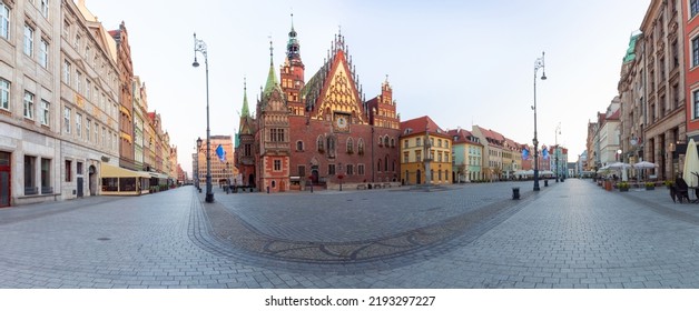 Wroclaw. Old Market Square On A Sunny Morning.