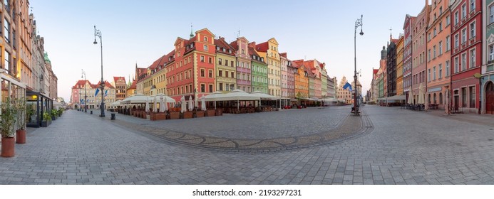 Wroclaw. Old Market Square On A Sunny Morning.