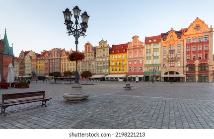 Wroclaw. Old Market Square On A Sunny Morning.