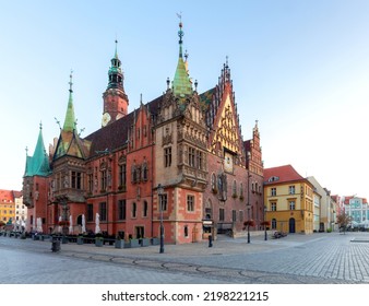 Wroclaw. Old Market Square On A Sunny Morning.