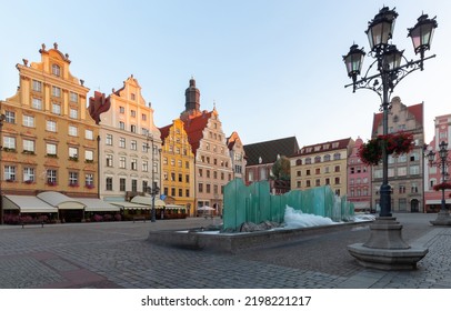 Wroclaw. Old Market Square On A Sunny Morning.