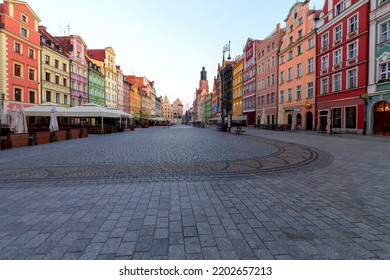 Wroclaw. Old Market Square On A Sunny Morning.