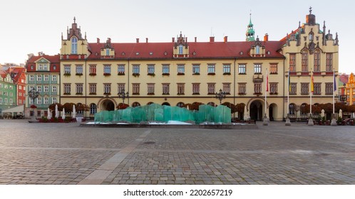 Wroclaw. Old Market Square On A Sunny Morning.