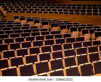 Wroclaw, Poland, 07 July 2021 - Contemporary Concert Music Hall, Empty Hall, No People. Wroclaw, National Forum Of Music