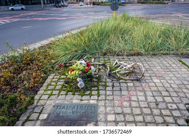 Wroclaw, Poland - December 1, 2019: Monument To The Victims Of 1989 Tiananmen Square Protests In Historic Part Of Wroclaw City