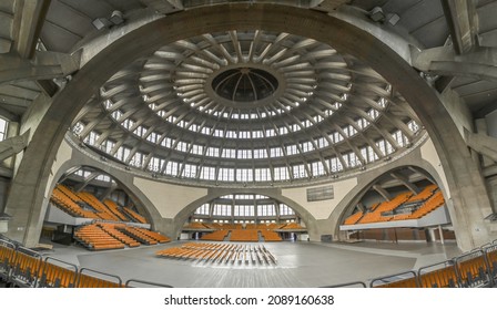 Wroclaw, Poland - December 11th 2021 - a Unesco World Heritage Site for his unique architecture, the Centennial Hall is the main landmark in Wroclaw. Here in particular the interiors