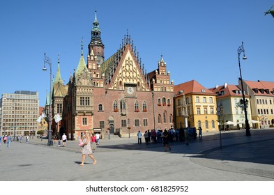 WROCLAW, POLAND - JULY 18: The World Games, City Center Just Two Days Before Opening Ceremony On18th July 2017 In Wroclaw.