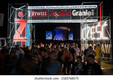 WROCLAW, POLAND - JULY 23, 2022: Concert Tour Meskie Granie 2022 (Men's Playing). Fans Leaves Concert.