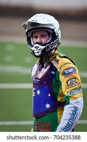 WROCLAW, POLAND - JULY 29, 2017: Speedway Couple Turnament During The World Games 2017. Jason Doyle From Australia.