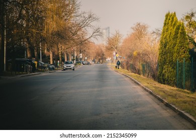 WROCLAW, POLAND - Mar 22, 2022: The Distant View Of Sky Tower Building In Wroclaw