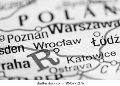 Wroclaw, Poland On A Map