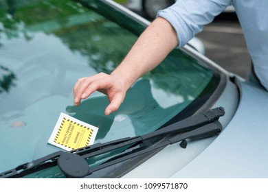 Wrong Parking Ticket Fine Placed On The Car Windshield