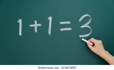 Wrong Sum One Plus One Equals Stock Photo (Edit Now) 1078278578