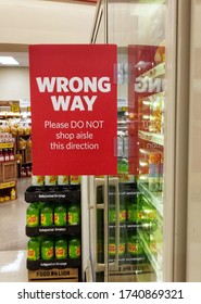 Wrong Way Grocery Aisle Sign
April 2020
Concord NC