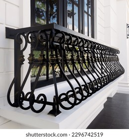 Wrought iron balcony become eye cathing of the house