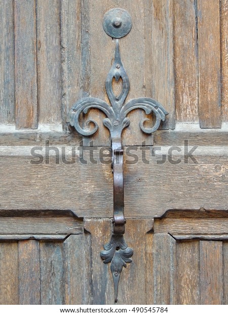 Wrought Iron Door Pull Handle Decorating Stock Photo Edit Now