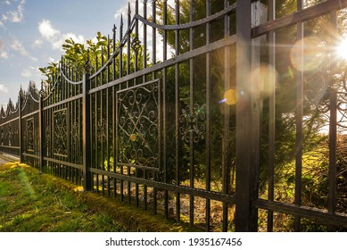 Wrought Iron Fence. Metal fence - Shutterstock ID 1935167456