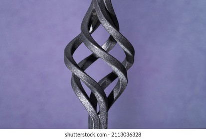 wrought iron fence ornament. close up photo 