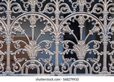 Wrought iron fencing gold