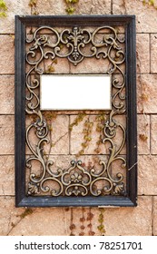 Wrought Iron Frame With Space For Image Or Text