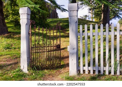 Wrought Iron Gate Of The St Paul Anglican Church - Kyneton, Victoria, Australia