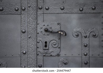 Wrought Iron Handle And Wrought Iron Door