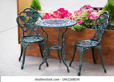 Wrought Iron Cafe Table Images Stock Photos Vectors Shutterstock