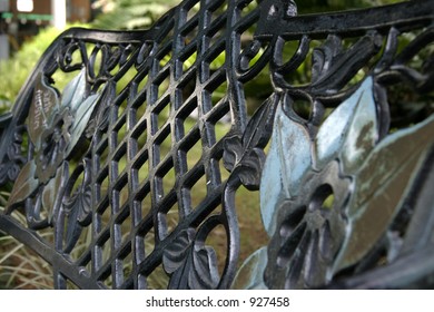 Wrought Iron Urban Park Bench